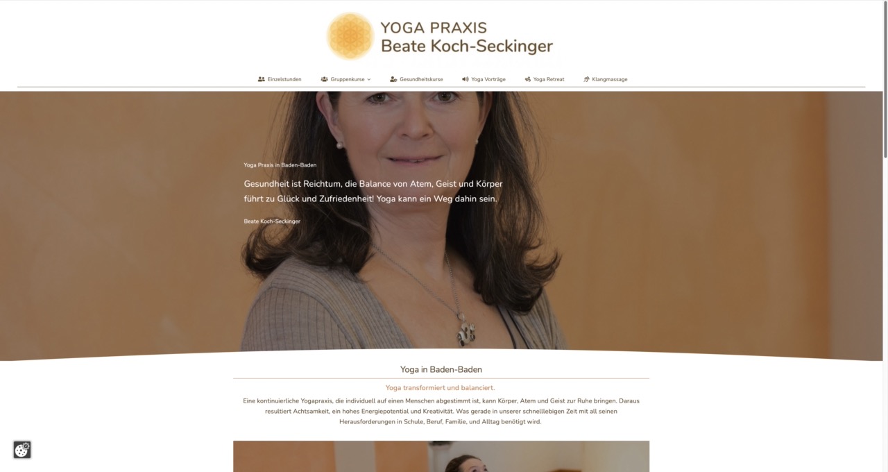Homepage erstellen lassen für Yogakurse