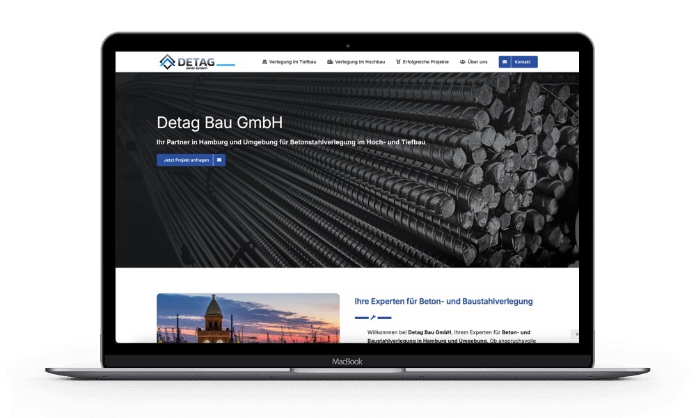 Webdesign für Tiefbauunternehmen