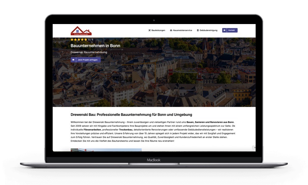 Groß (Drewenski) Webdesign für Bauunternehmen