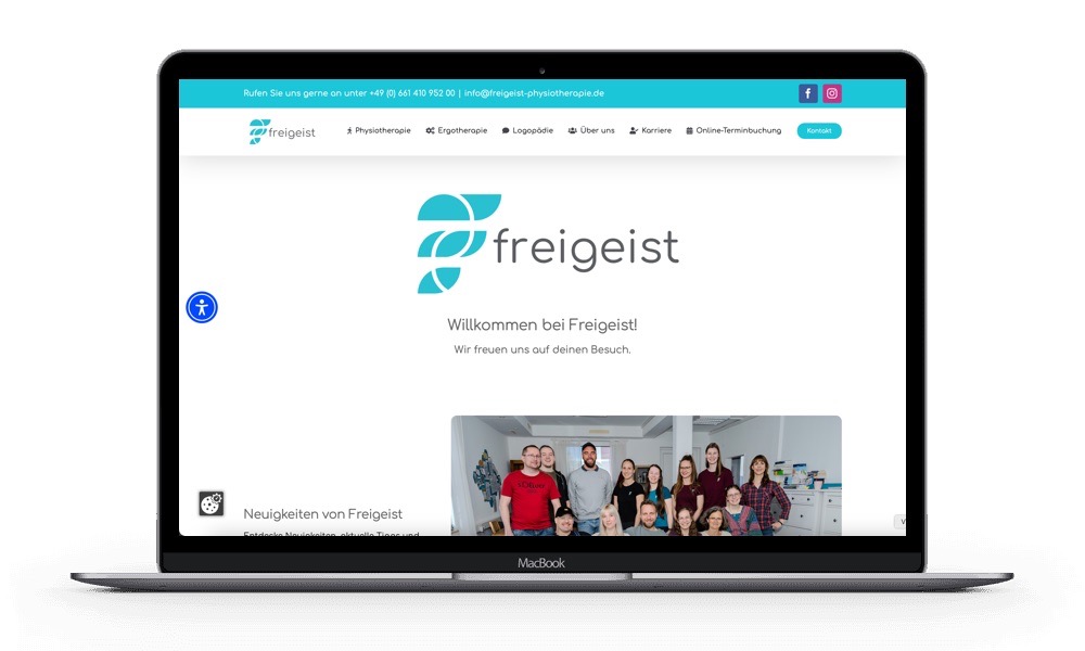 Groß (Freigeist) Homepage erstellen lassen für Physiotherapeuten