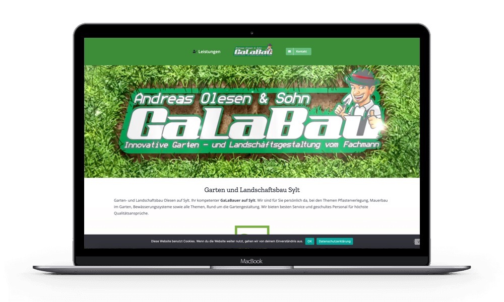 Webdesign für Gala Bau