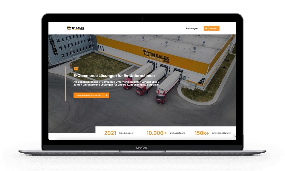 Groß (TM Sales) Website erstellen lassen für Handel
