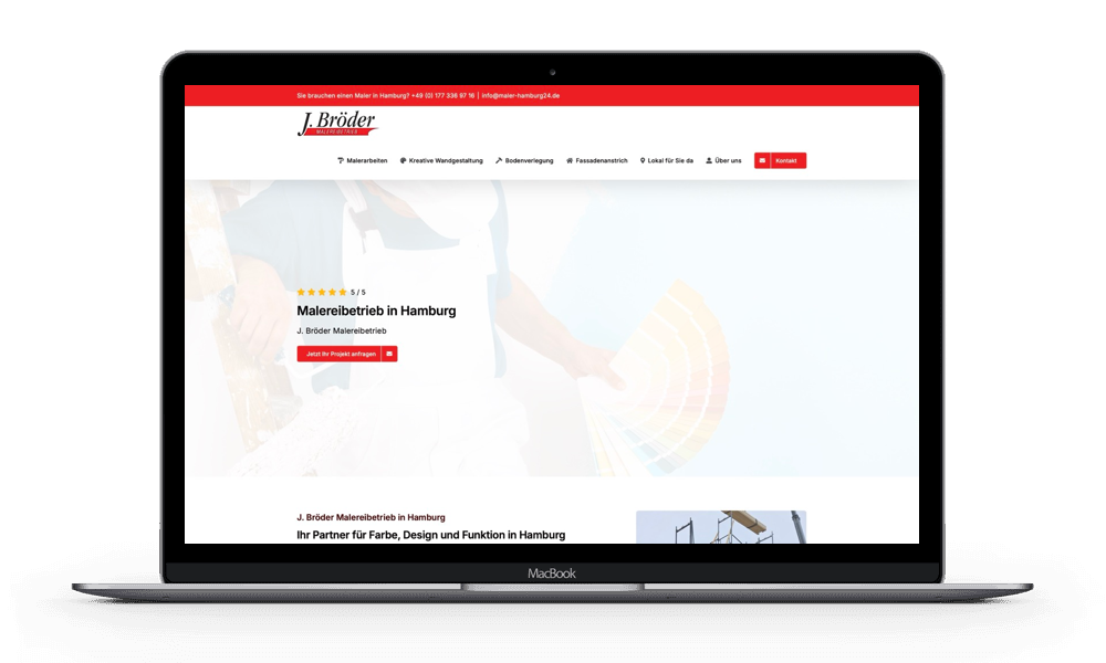 Website erstellen lassen für Maler