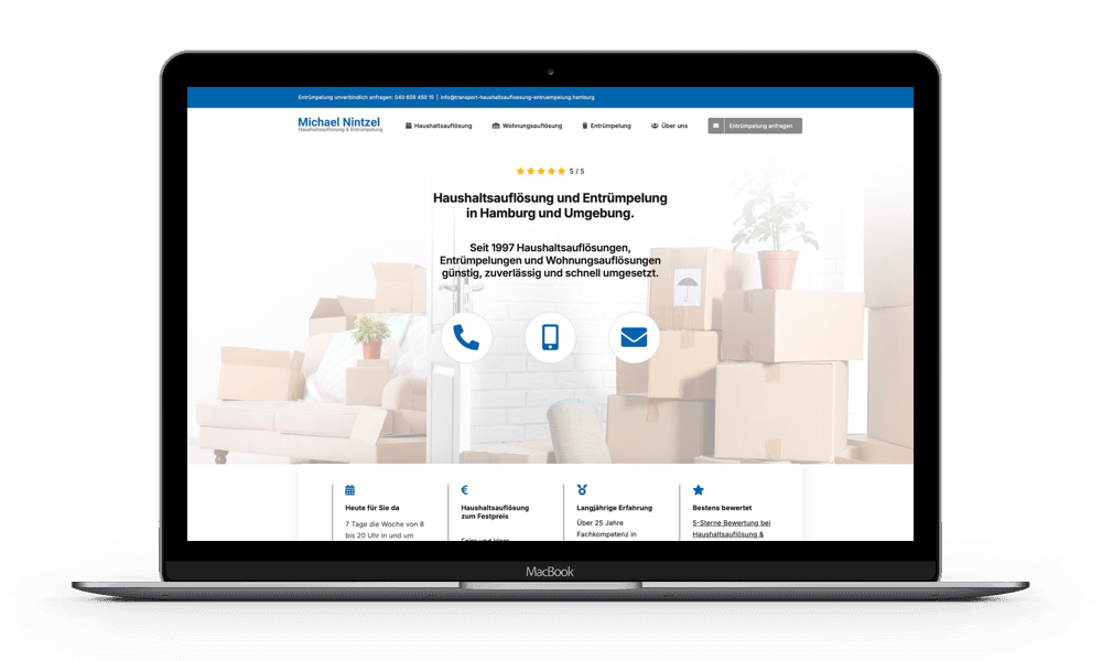 Website erstellen lassen für Haushaltsauflöser